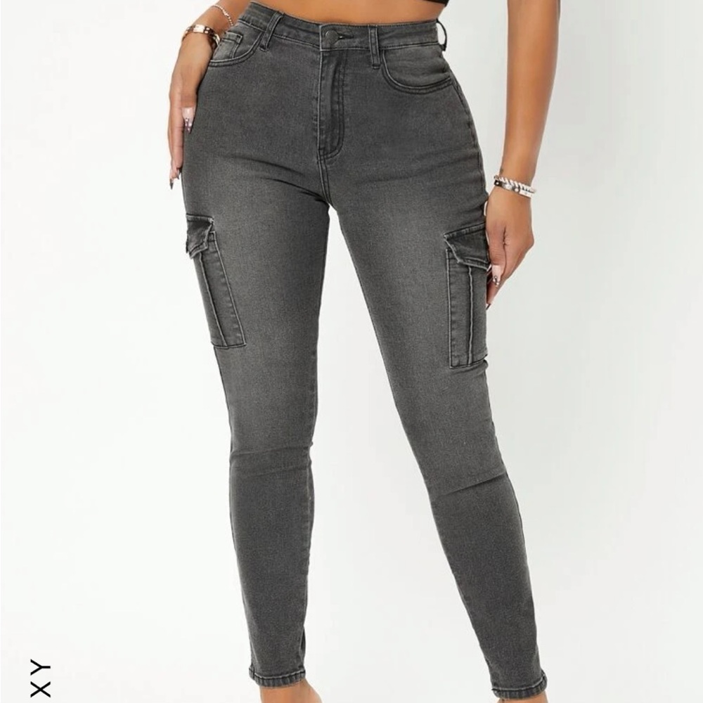 SXY flap pocket skinny jeans